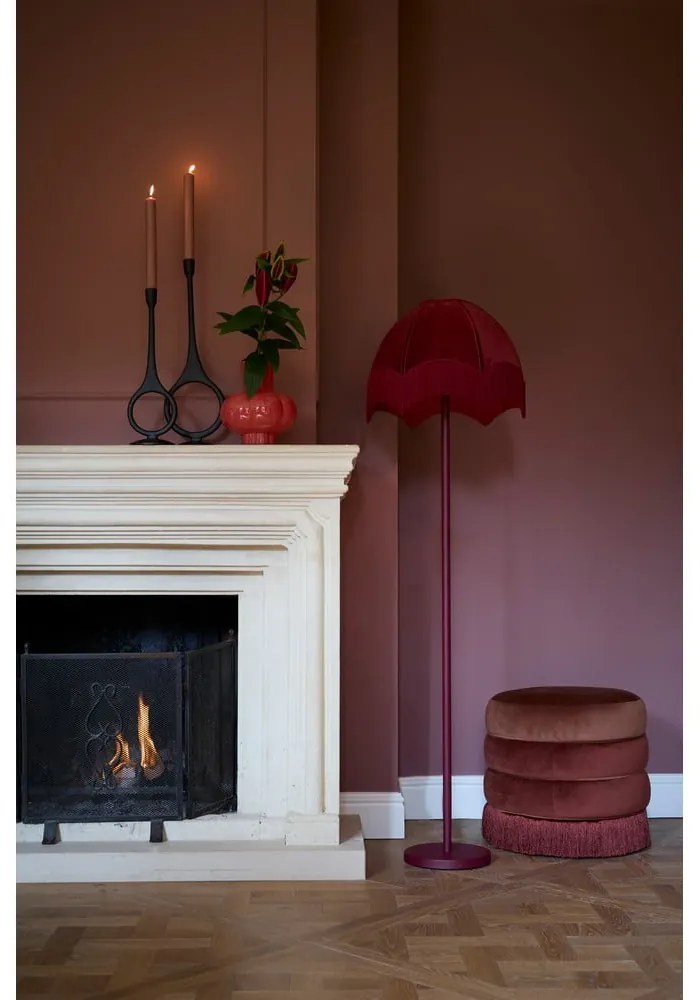 Абажур цвят бордо ø 45 cm Malacia – Light &amp; Living