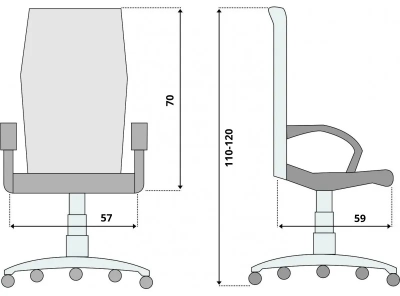 Директорски стол Royal Seat, Лумбарна опора, До 120 кг, Кафяв