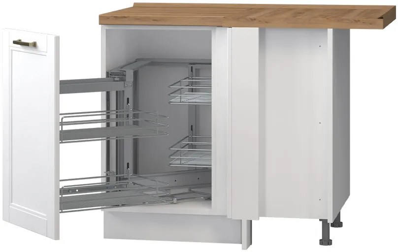 Подов ъглов шкаф Tahoma R-UG-1KMC-White matte-Left