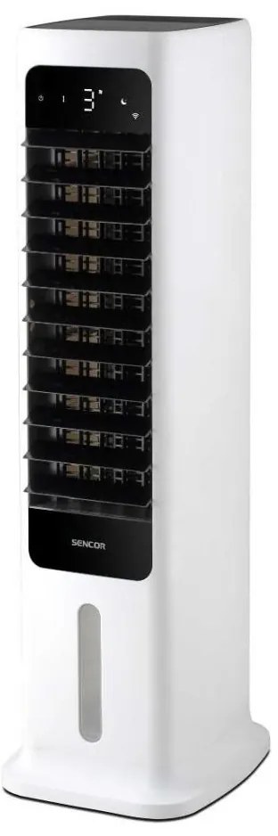 Sencor- Смарт мобилен охладител за въздух 60W/230V Wi-Fi бял + дистанционно управление