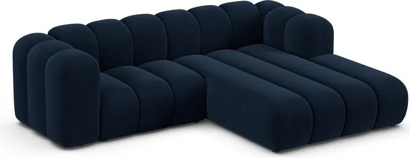 Тъмносин ъглов диван (десен ъгъл) Lupine – Micadoni Home