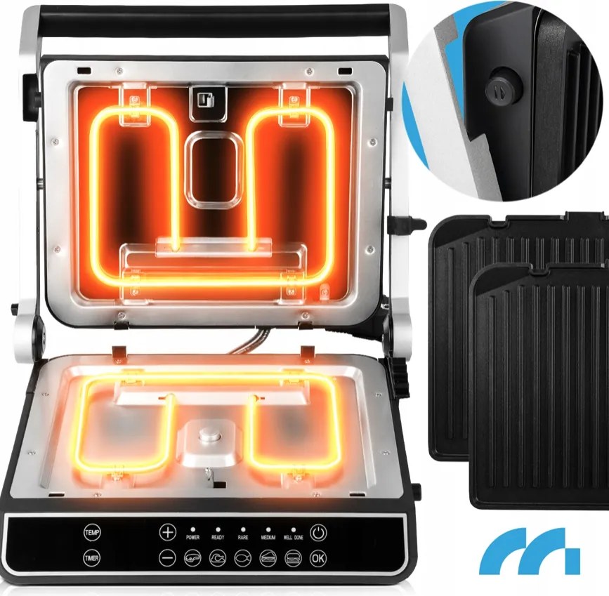 Електрическа контактна скара SM5000W-PRO с LED дисплей - 2500 W