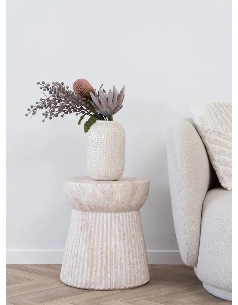 Каменна кръгла градинска масичка ø 37 cm Bonn – House Nordic