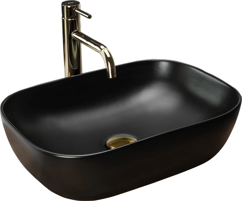 Умивалник за плот Rea Belinda Black Mat