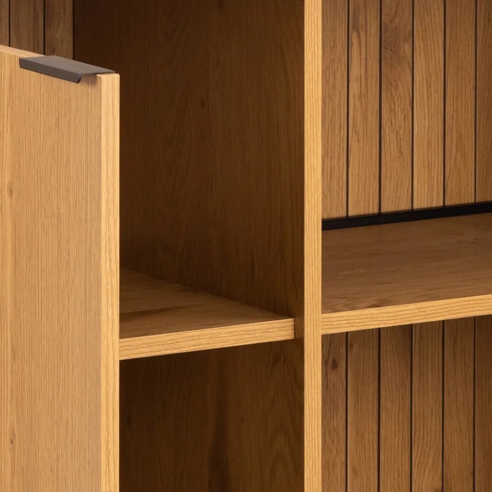 Скрин от дъбов декор в естествен цвят 160x80x45 cm Colima – Actona