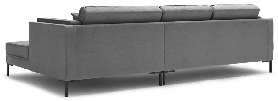 Сив ъглов диван , десен ъгъл Attilio - Milo Casa