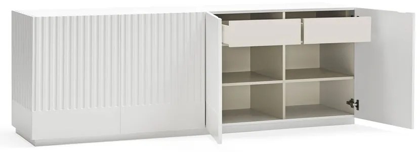 Бял скрин с чекмеджета , ширина 200 cm Doric - Teulat