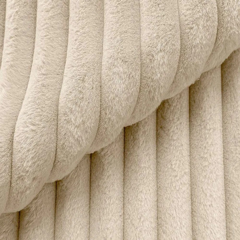 Кремав ъглов диван от рипсено кадифе (ляв ъгъл/U форма) Justin – Ropez