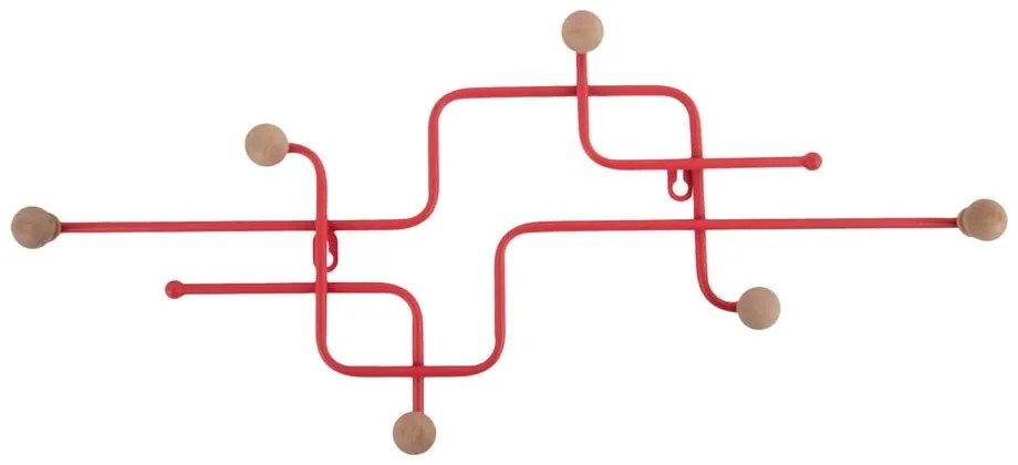 Червена метална стенна закачалка 60,5 cm Metro – PT LIVING