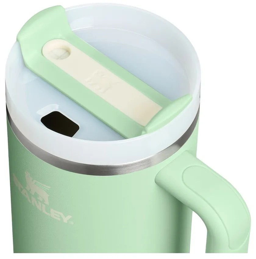 Светлозелен термос със сламка от неръждаема стомана 1,18 l Quencher H2.0 FlowState Tumbler Pistachio – Stanley