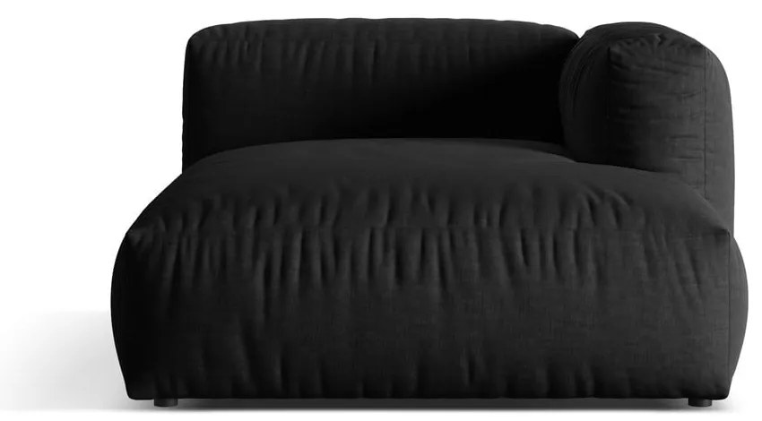Черен модул за диван (десен ъгъл) Martina – Micadoni Home