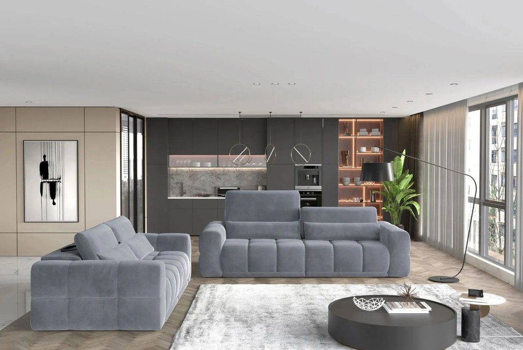 Диван Рабит двуместен-Сив