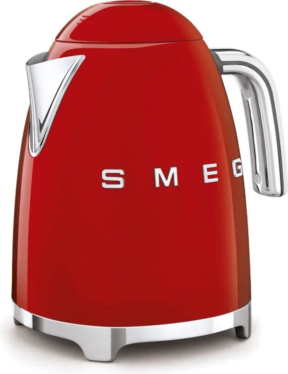 Електрическа кана SMEG KLF03RDEU, 2400 W, 1.7 л, 360° основа, Гланцово покритие, Червен