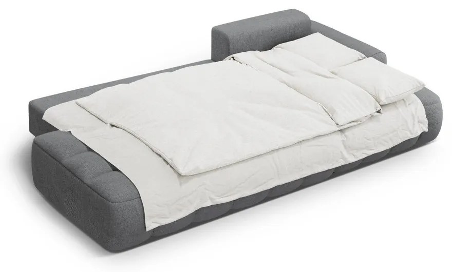 Сив сгъваем/с място за съхранение ъглов диван (десен ъгъл) Linz – Cosmopolitan Design