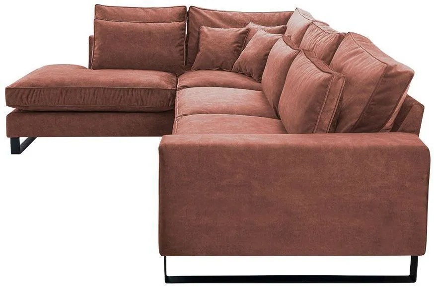 Ъглов диван Corblack-Puce-Left