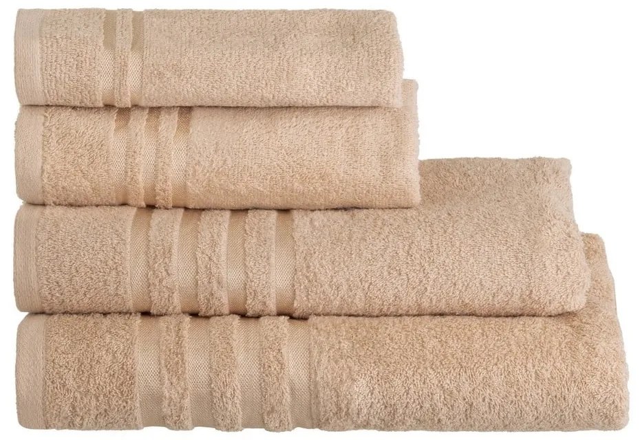 Бежова памучна кърпа от тери 30x50 cm Simple – Casa Selección