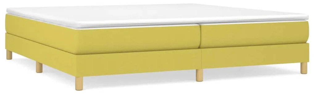 3120645 vidaXL Рамка за легло с пружини, зелена, 200x200 см, плат