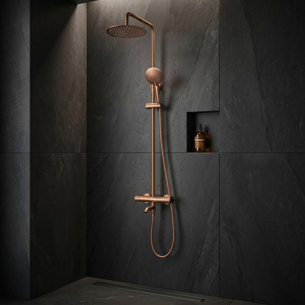 Душ система с Термостат Rea Lungo Diamond Copper Brush