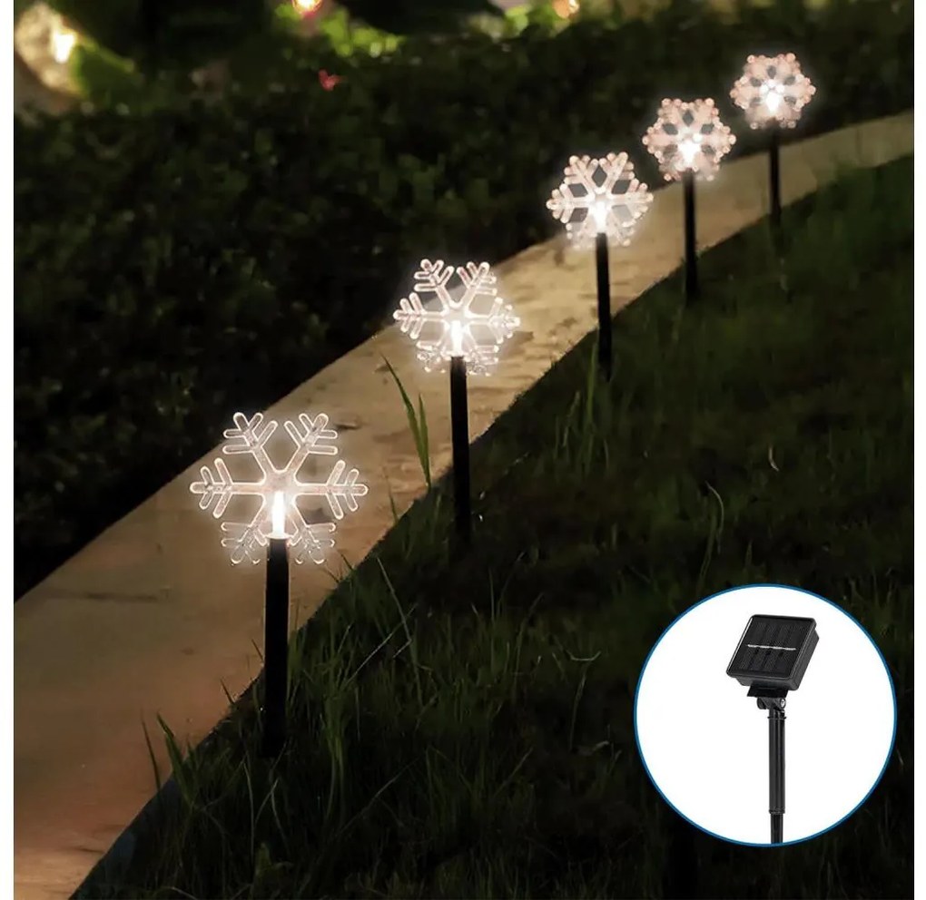 Aigostar LED соларна коледна лампа LED/0,054W/1,2V 1m IP65 студена бяла