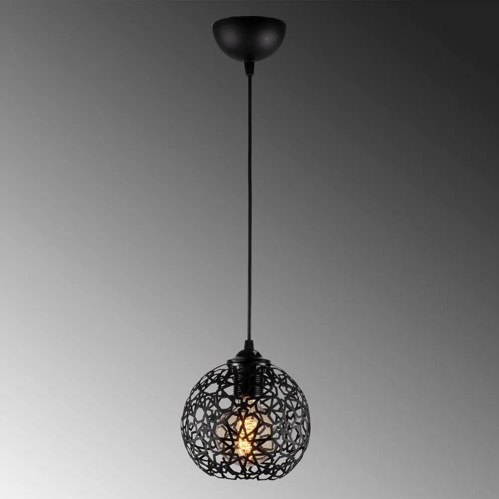 Черно висящо осветително тяло с метален абажур ø 17 cm Fellini – Opviq lights
