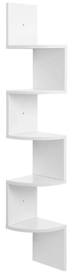 Ъглова стенна полица SNAKE бяла