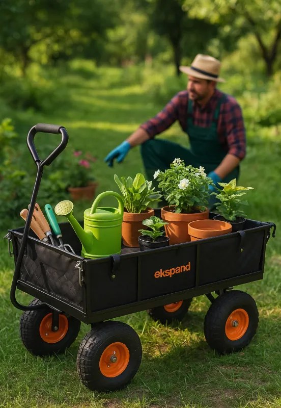 Многофункционална градинска количка 3в1 с товароносимост 200 кг