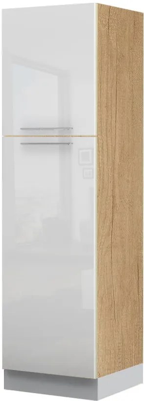 Висок подов шкаф Raval K21-60-2KF-Fusiko - White glossy
