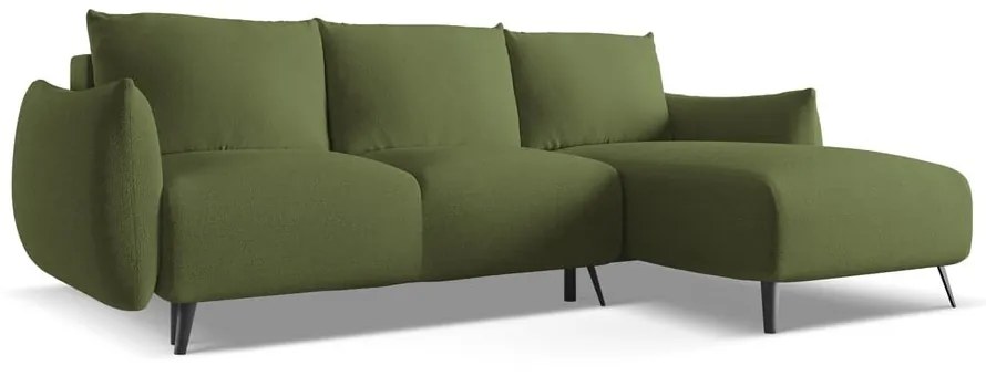 Зелен ъглов диван (десен ъгъл) Malie – Makamii