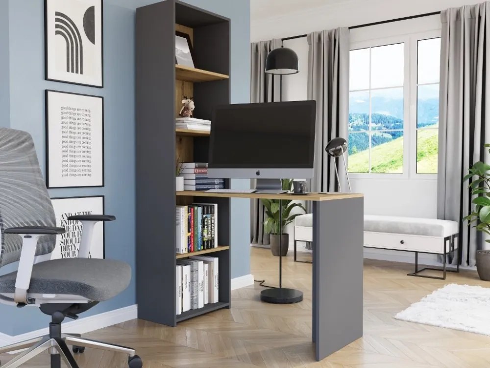 Писалище с рафт MODERN B-50S - 120 x 50 x 180 cm - различни цветови варианти Бял