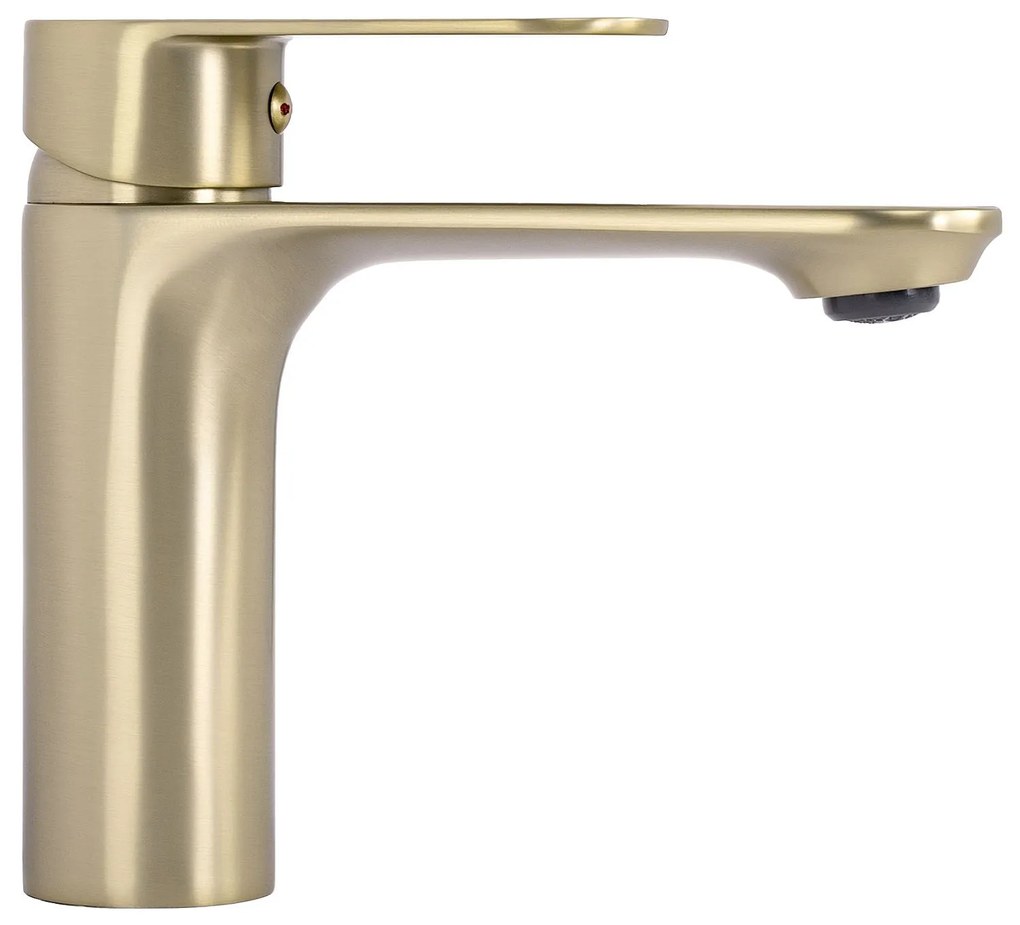 Смесител за мивка Rea Drop Brush Gold low