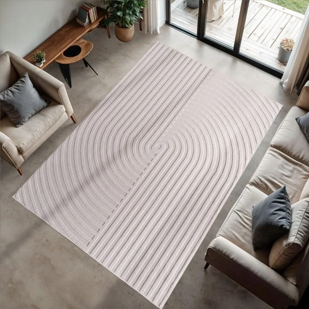 Кремав килим за открито и закрито 160x230 cm Doha 1658 Cream – Ayyildiz Carpets
