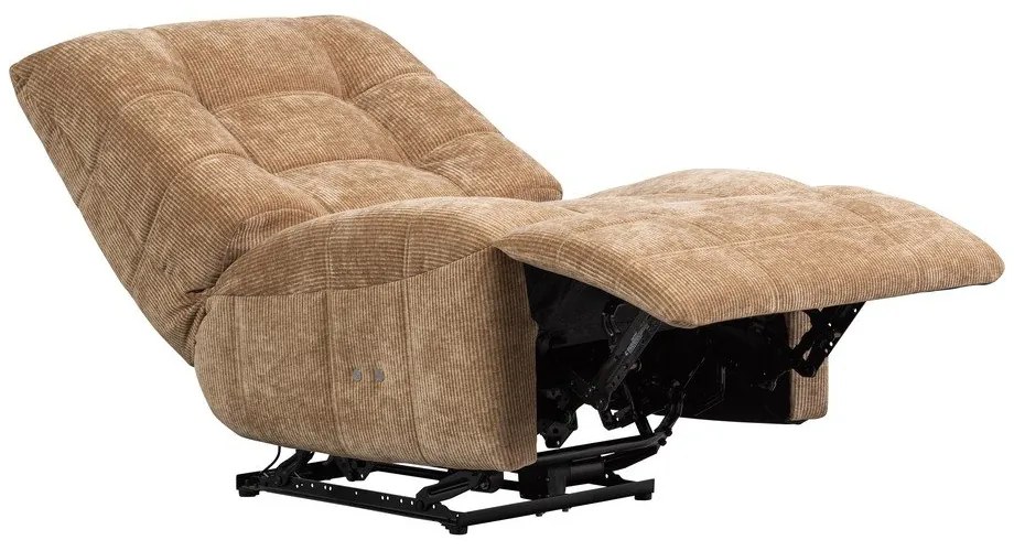 Светлокафяво кресло с регулируем наклон от рипсено кадифе Hein – WOOOD