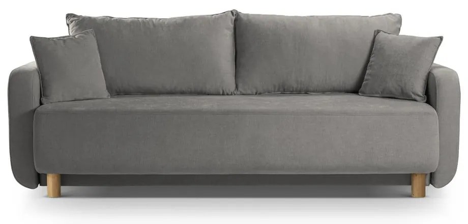 Сив разтегателен диван с място за съхранение 231 cm Elen – Micadoni