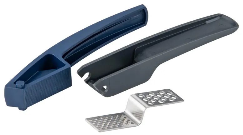Преса за чесън Tasty Ocean Blue 678430, 2 размера на пресоване, Неръждаема стомана, Сив/Син