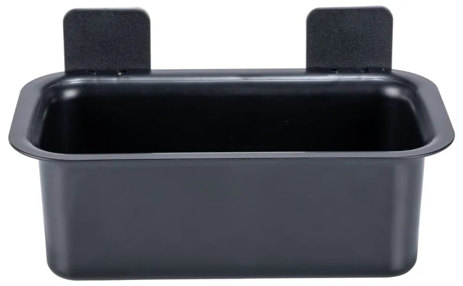 Черен пластмасов рафт за баня без пробиване Parma – Allstar