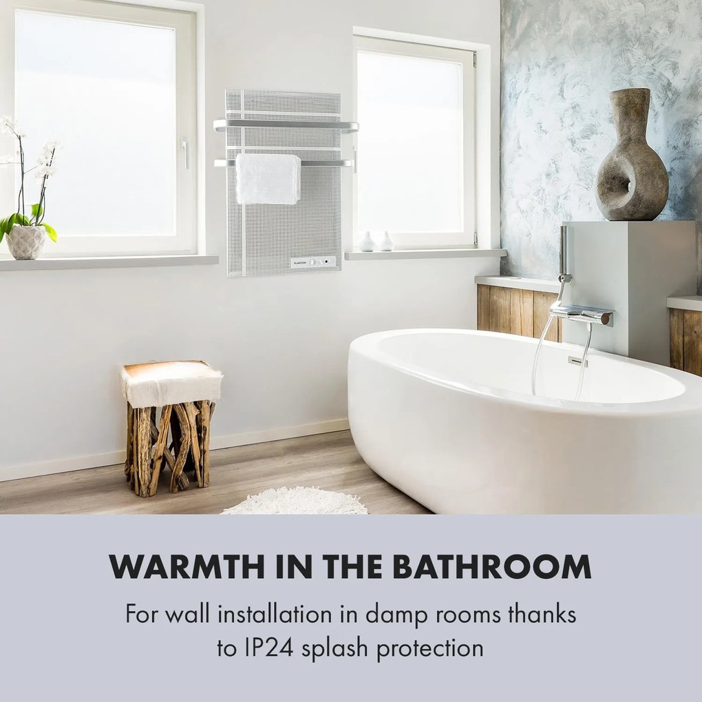 Klarstein Hot Spot Wave, инфрачервен нагревател, 51 x 80 cm, 20 m², 1000 W, без степенно регулатор, IP24, алуминий