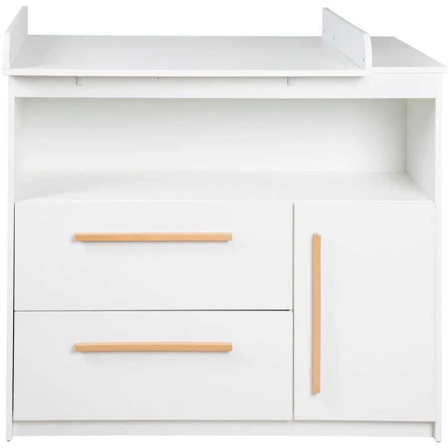 Бял нисък детски скрин 107x98 cm Lilo – Roba