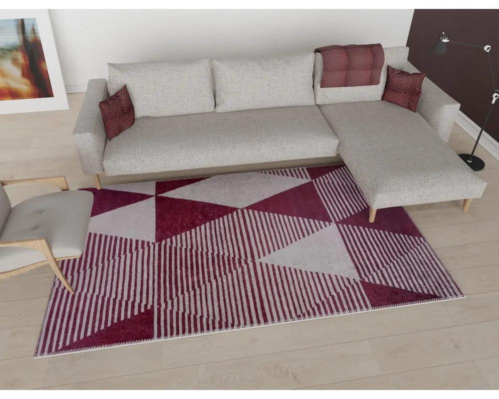 Миещ се килим в цвят бордо 50x80 cm - Vitaus