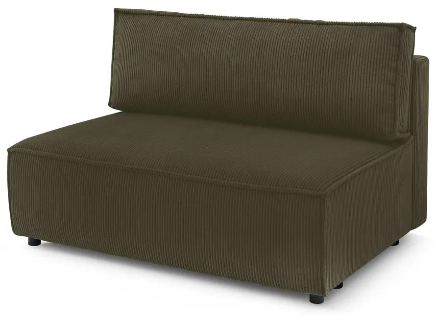 Светлозелен модул за диван от велур, централна част Nihad modular - Bobochic Paris