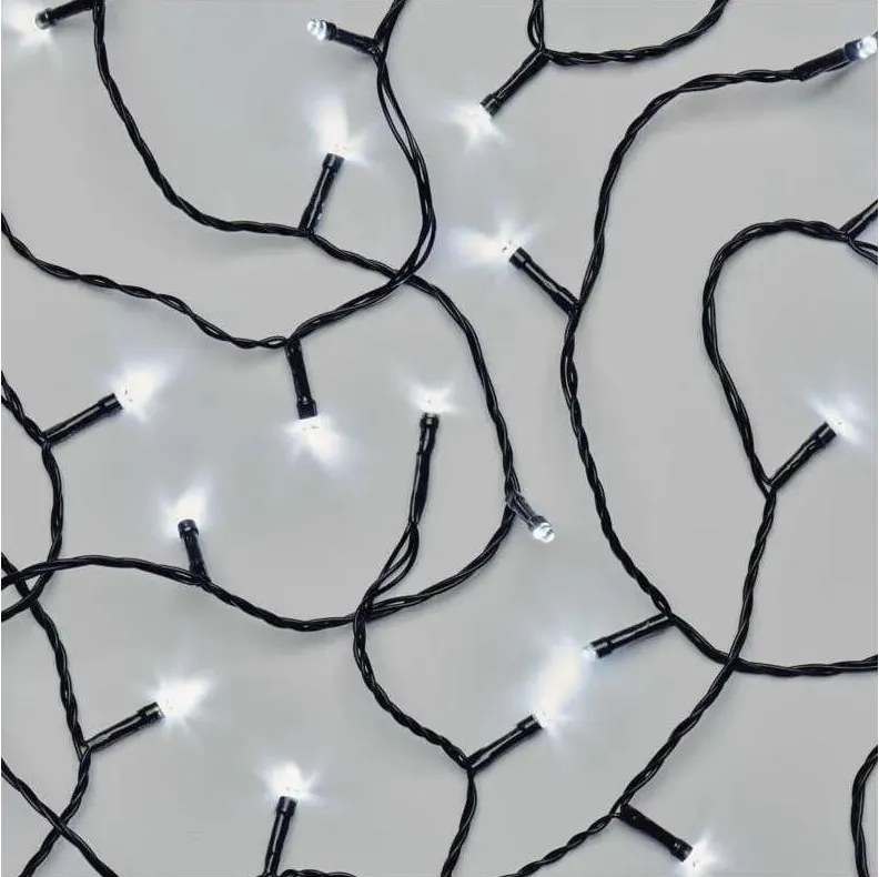 LED външен гирлянд 100xLED/10m IP44 студена бяла