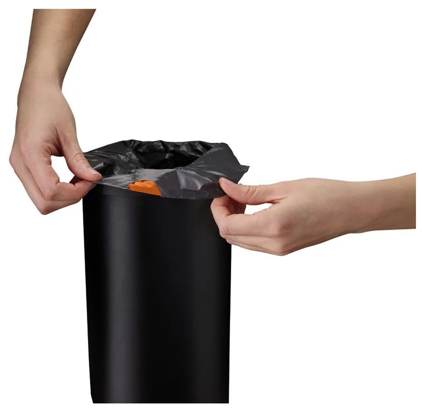 Матово черно стоманено кошче за боклук с педал 5 l EasyStore Luxe – Joseph Joseph