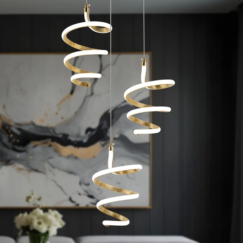 Висяща LED лампа G075-3CPR Gold