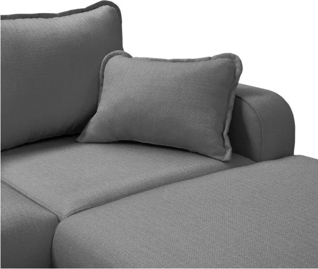 Сив ъглов диван (десен ъгъл) Beata - Ropez