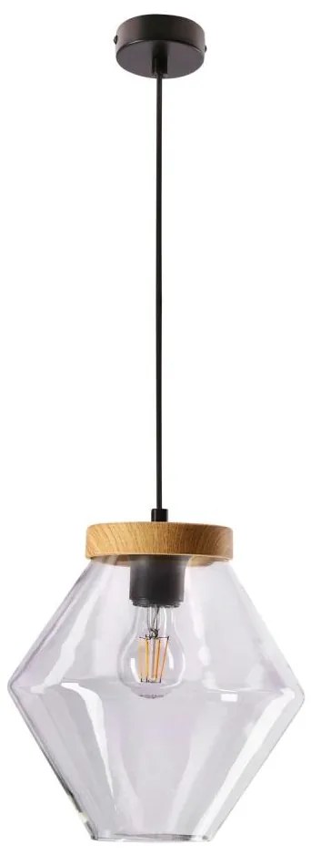 Полилей на кабел BRELS 1xE27/40W/230V прозрачен