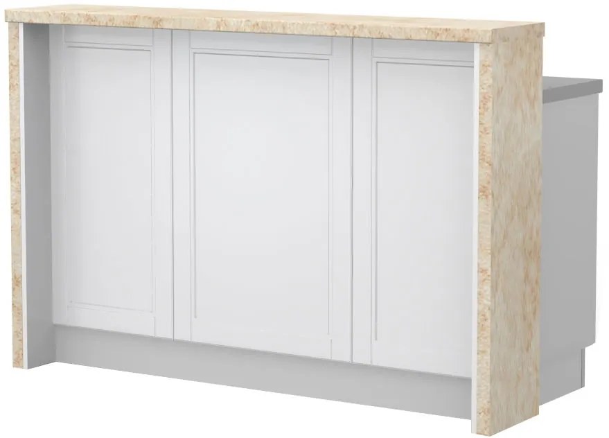 Бар Пейка Tahoma-Length: 150 cm-White matte-Latino Marble