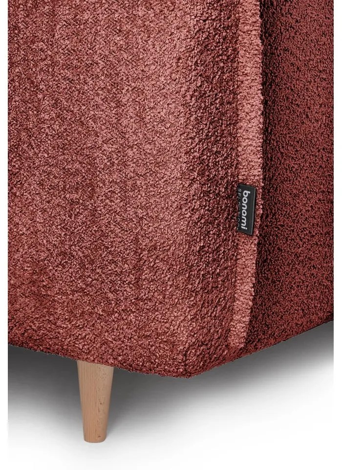 Червен разтегателен диван от плат букле 215 cm Patti - Bonami Selection