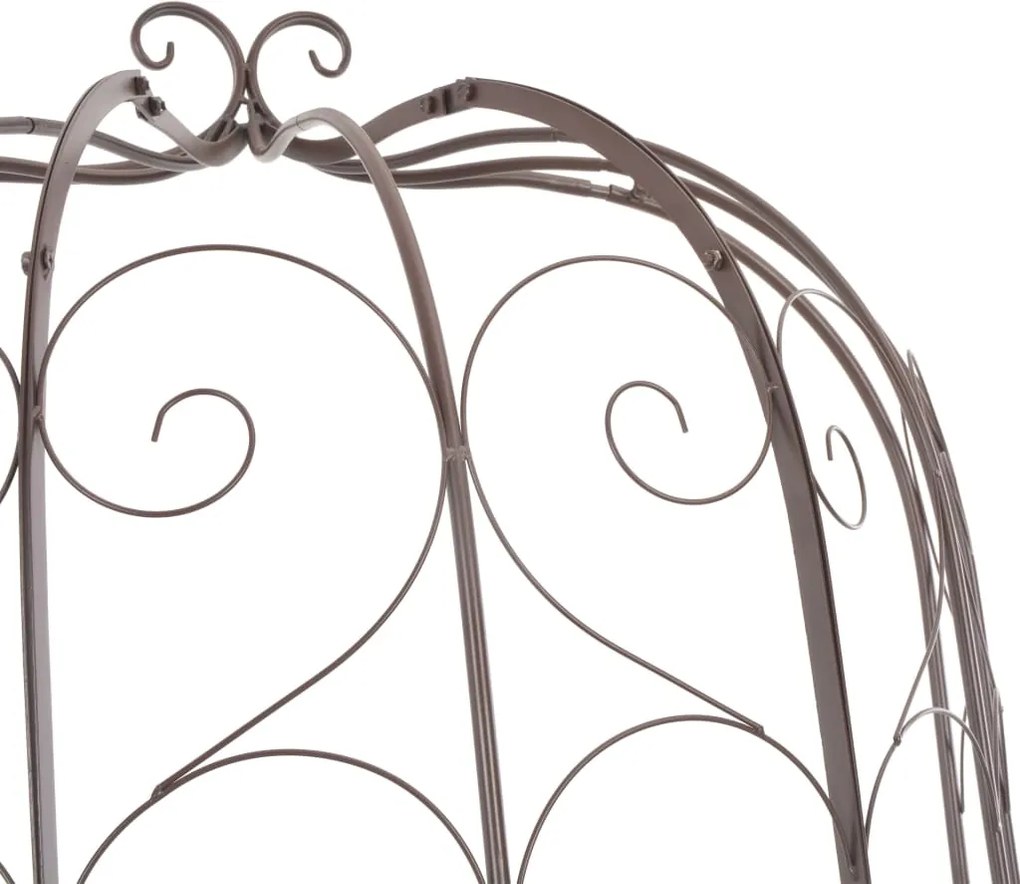 Градинска пейка, 95 см, желязо, антично кафяво