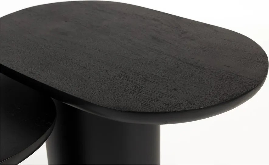 Странични масички в комплект 2 бр. с дъска от мангово дърво 37x56 cm Bela – White Label