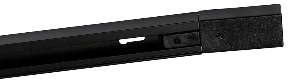 Модерна релсова осветителна система с 5 прожектора черна 1-фазна - Iconic Kohua