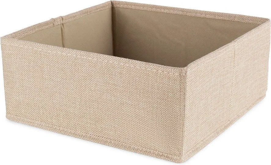 Бежова текстилна кутия за съхранение 28x12x12 cm Sandy – Compactor